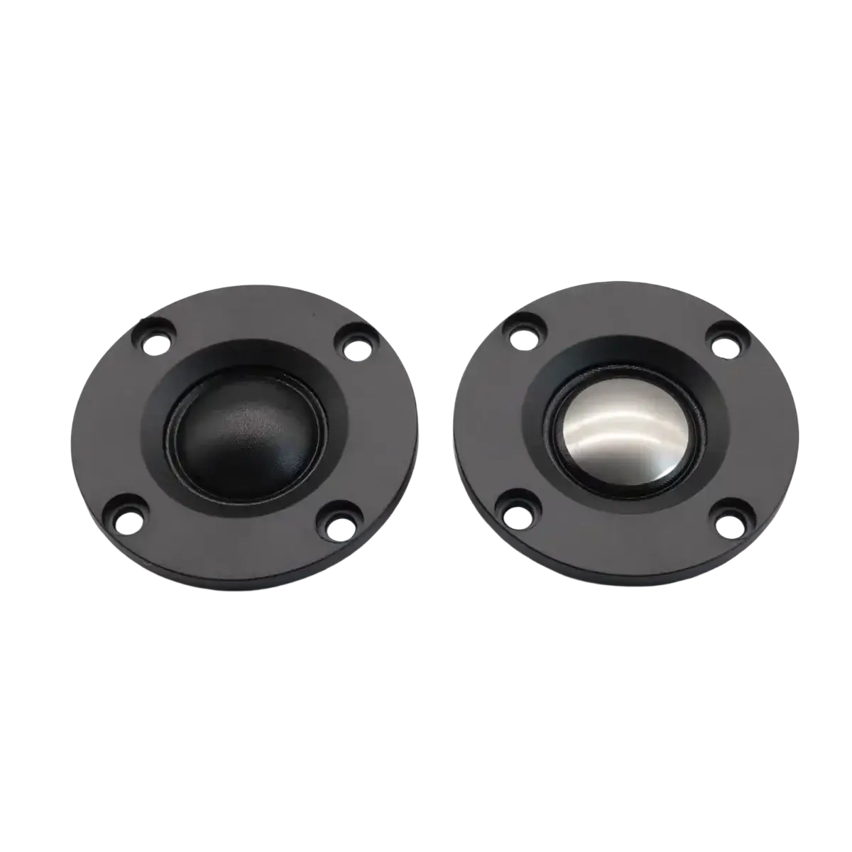 Black auin 52mm hifi tweeter speaker drivers with matte finish and metallic center cones in a 2pcs set