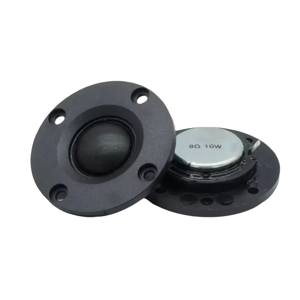 Auin 52mm hifi tweeter speaker 2pcs showing black circular drivers with matte finish and visible silver voice coil