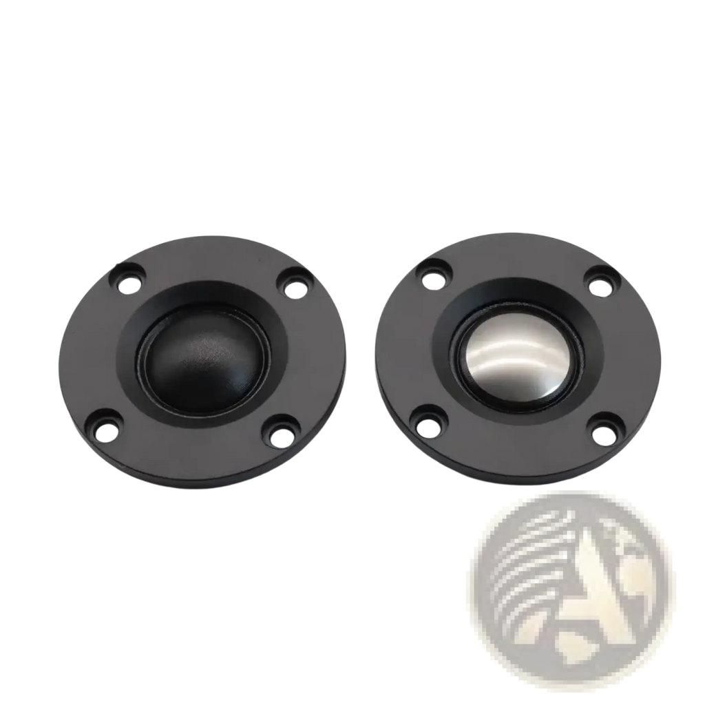Black auin 52mm hifi tweeter speaker drivers with matte finish and metallic center cones in a 2pcs set