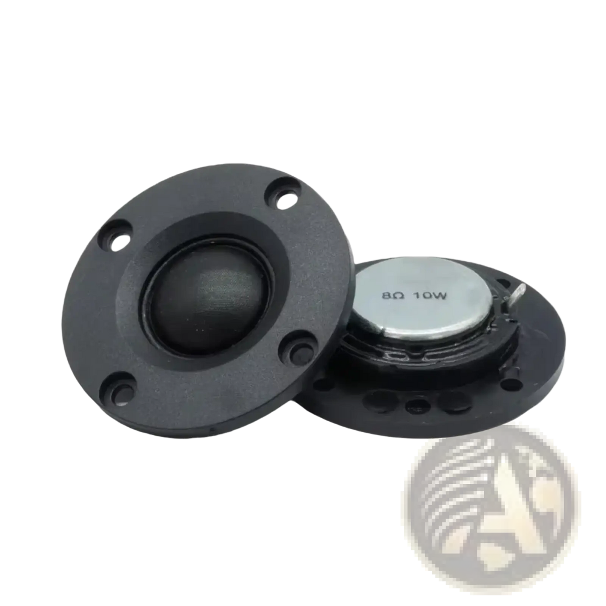 Auin 52mm hifi tweeter speaker 2pcs with black matte circular drivers and silver voice coil visible on one unit