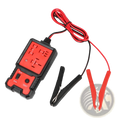 Automotive 12v car relay tester and battery checker in red and black with coiled wires and alligator clips for diagnosis