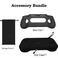 Black ayn odin tpu grip protective shell for playstation controller with silicone texture for enhanced handling