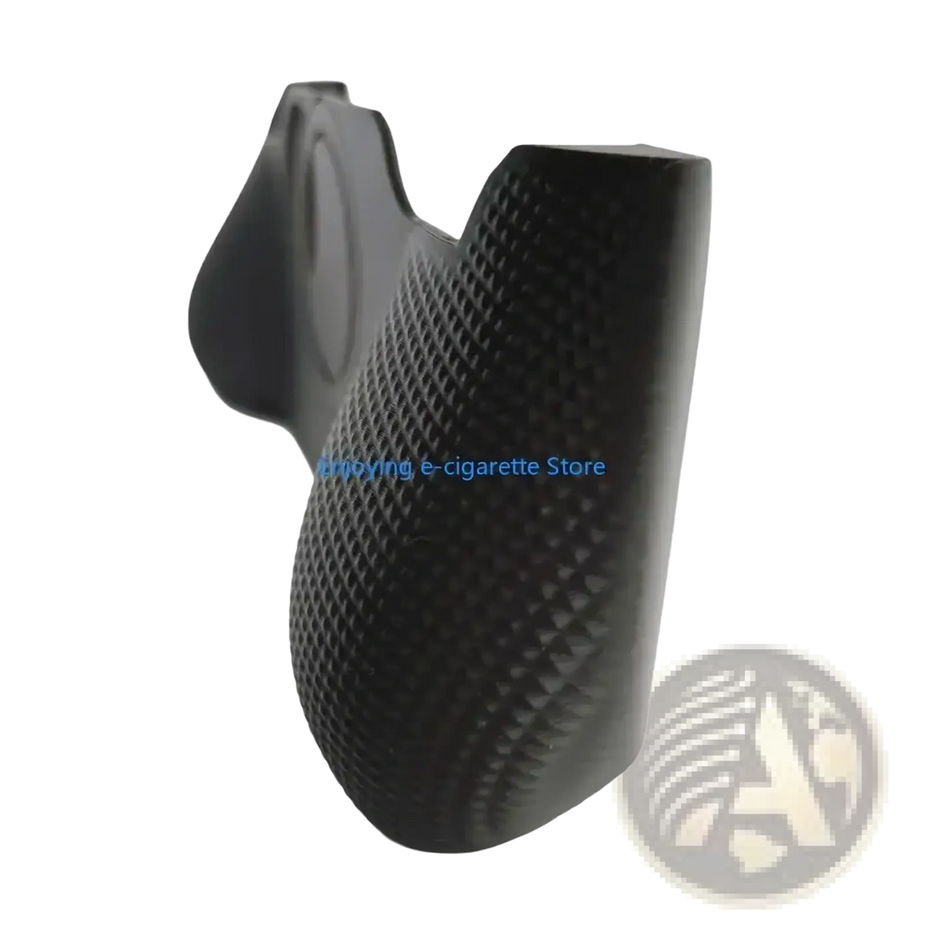Black textured Ayn Plastic grip handle controller cover with diamond pattern surface and ergonomic contours