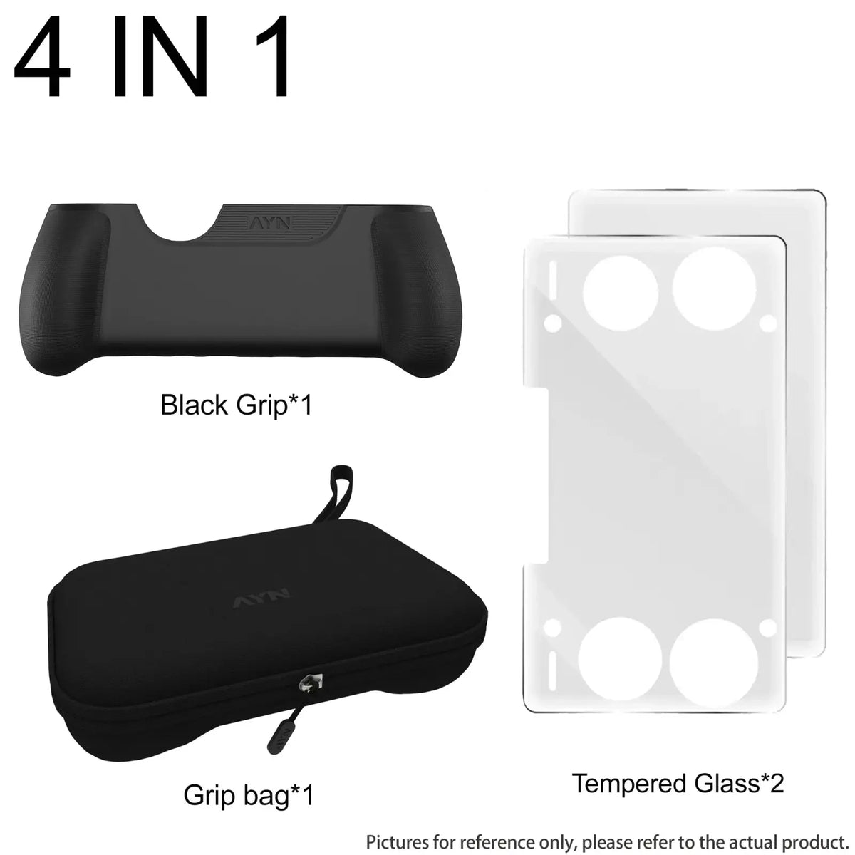 Black silicone grip for nintendo switch with textured surface and ergonomic design in ayn thor 4-in-1 accessories combo kit