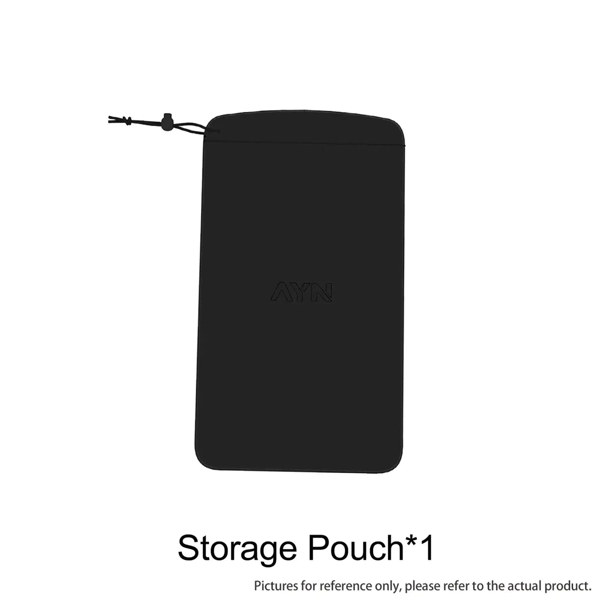Black ayn storage pouch with drawstring closure in ayn thor 4-in-1 accessories combo kit for secure storage