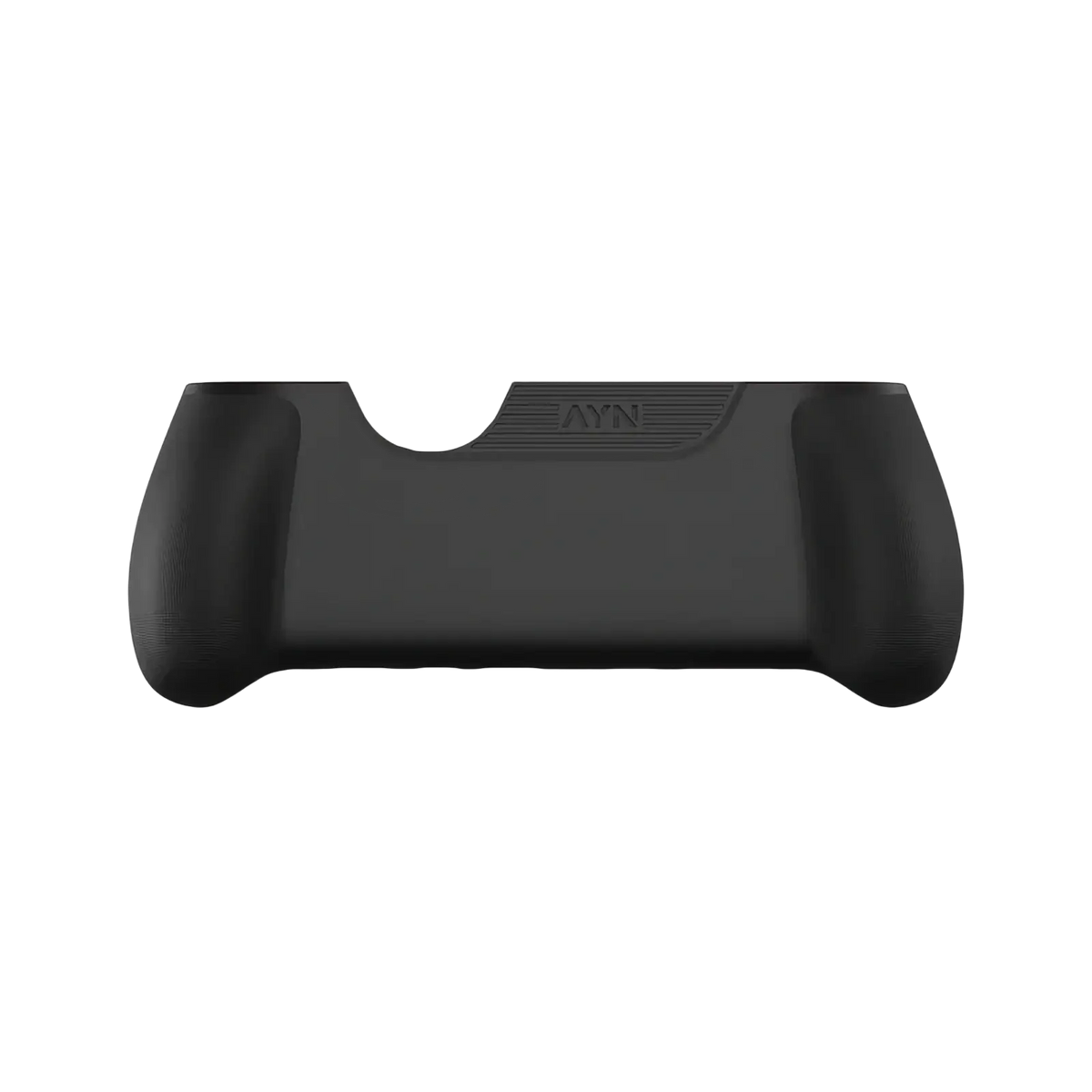 Black ergonomic grip with textured surface and ayn logo for thor protective case and gaming accessory kit
