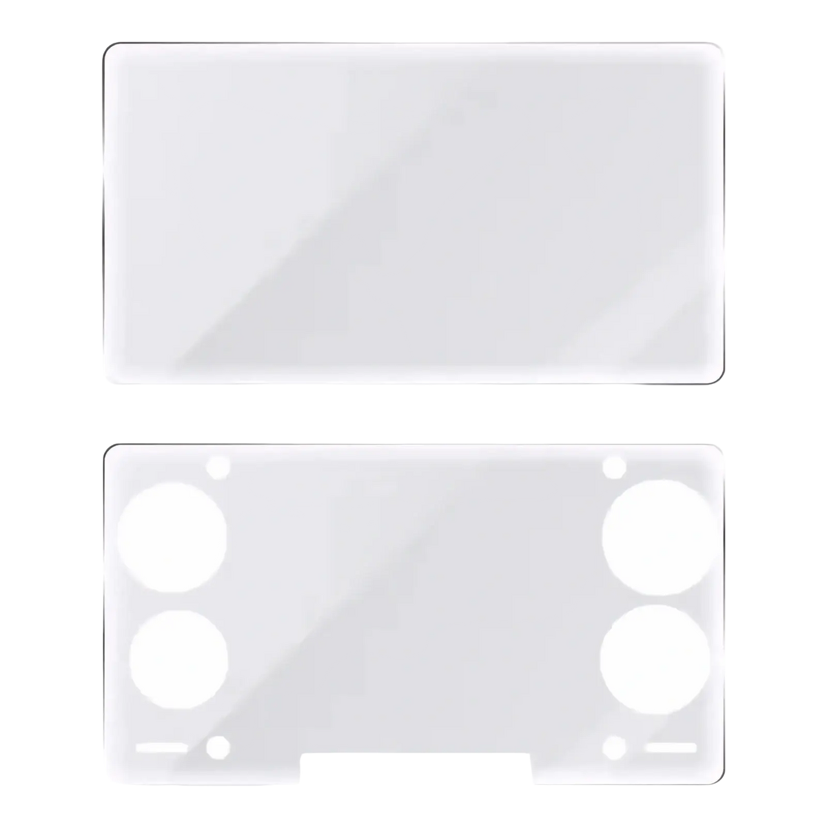 Clear tempered glass screen protector for Nintendo Switch OLED with precise cutouts in Ayn Thor protective case kit