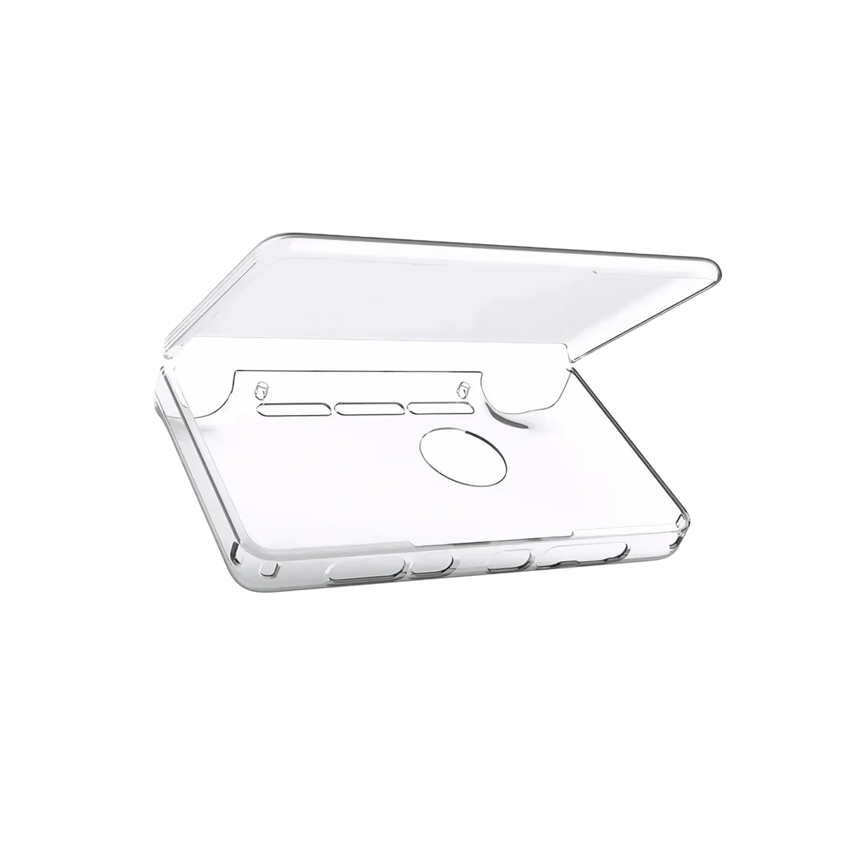 Clear transparent ayn thor protective phone case with precise cutouts for buttons and camera on back side