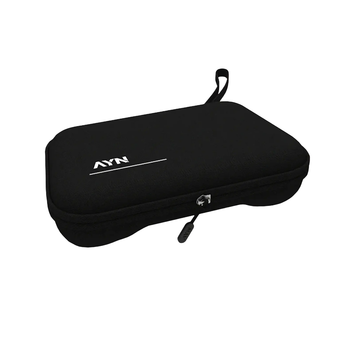 Black ayn thor protective case with grip and zipper closure designed for secure storage and transport