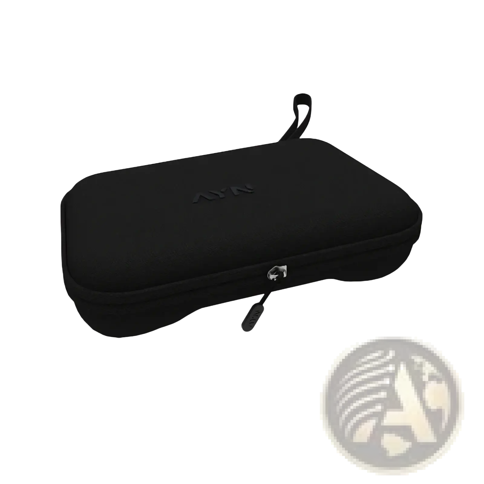 Black ayn thor protective case and storage bag for glasses with soft textured exterior and secure zipper closure