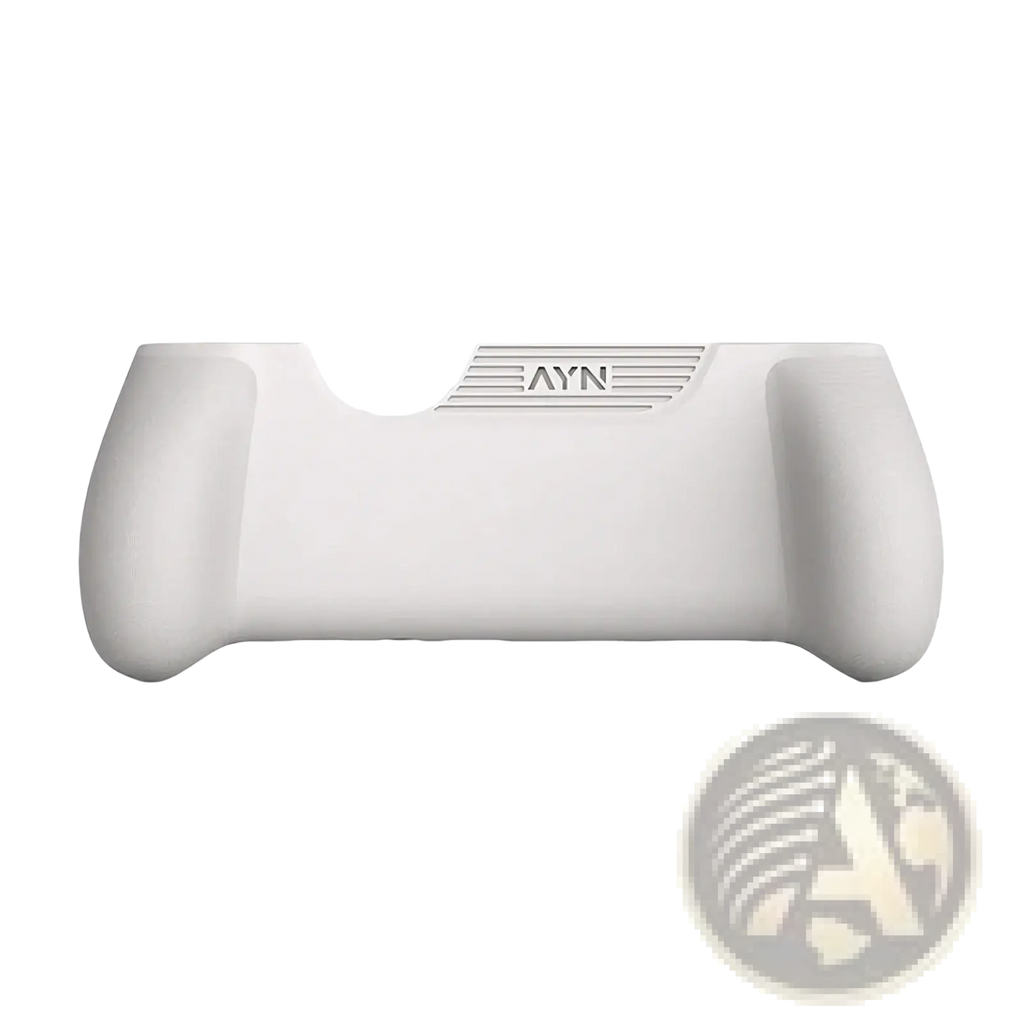 Ayn Thor protective case and storage bag featuring a white TPU grip with ergonomic design and subtle grey branding