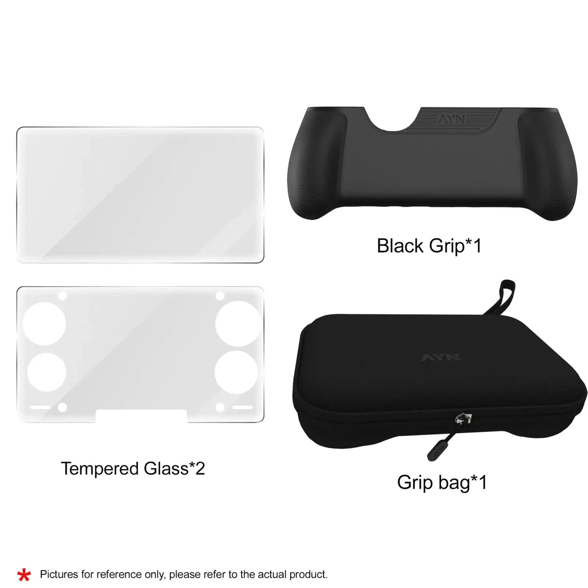 Black kytn grip protective case and storage bag set with zipper closure and handle by Ayn Thor