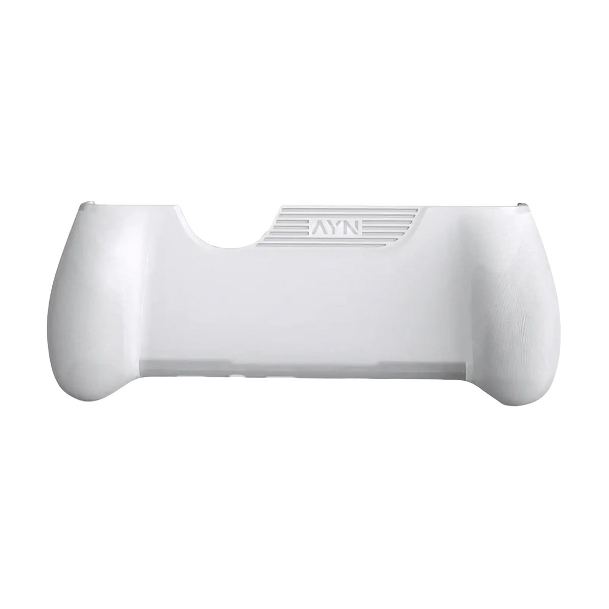 White TPU grip for gaming controller with ergonomic textured ridges and ayn logo embossed, part of Ayn Thor protective case