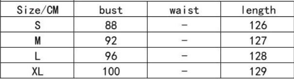 The table displays size measurements in centimeters for the French Floral V Neck Ruffle Maxi Dress including bust and length across sizes S through XL.
