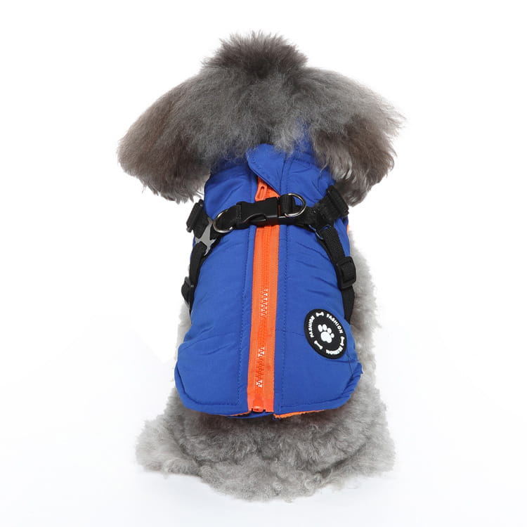Waterproof Dog Harness Jacket Cotton Padded Coat