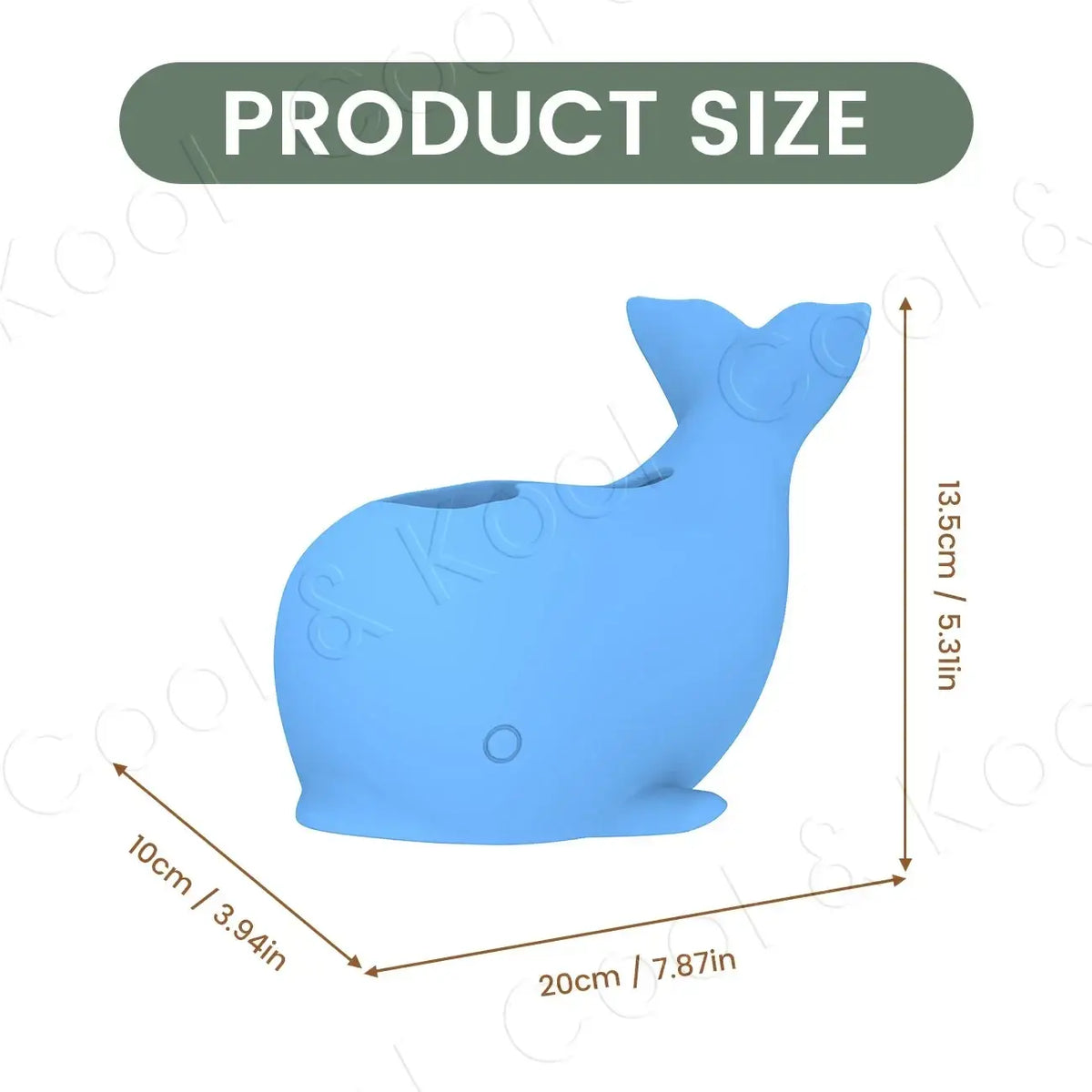 Blue silicone whale-shaped baby bath faucet cover protector designed for child safety during bath time use
