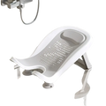 Inmo gray baby bath seat with perforated design and rear foot support frame for infant bath support