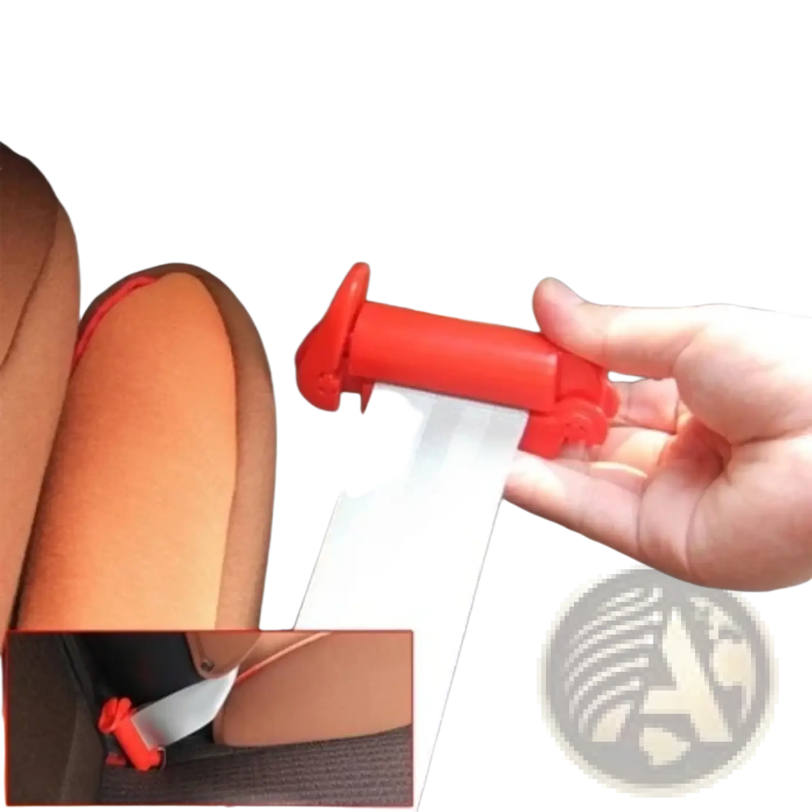 Red plastic baby car seat belt clip anti-skid lock designed for enhanced car safety and secure fastening