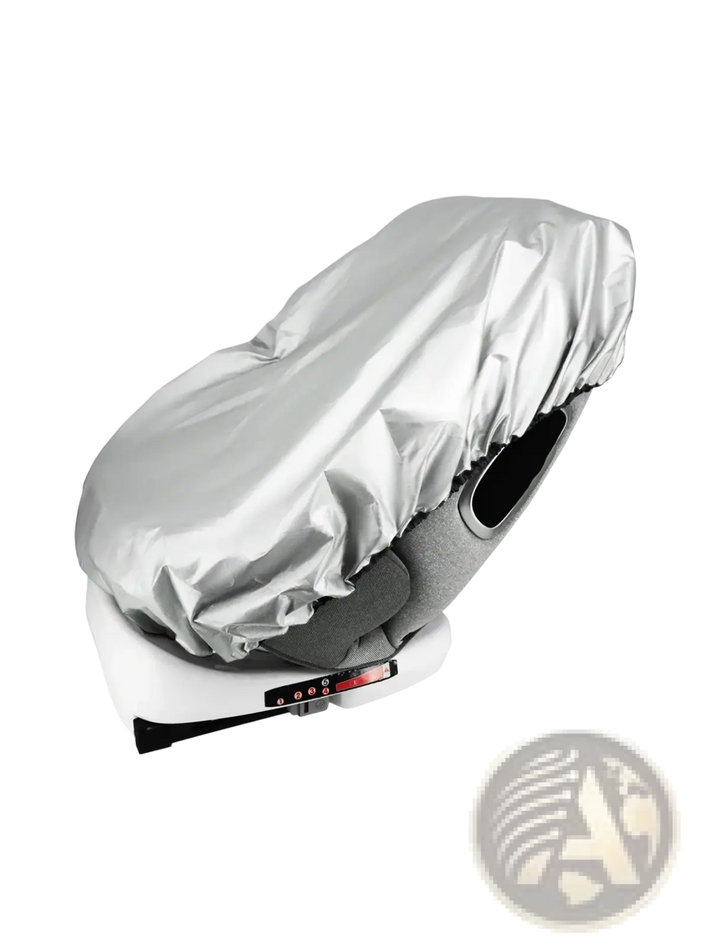 Silver reflective baby car seat sun shade cover made of uv protection material for safety and comfort