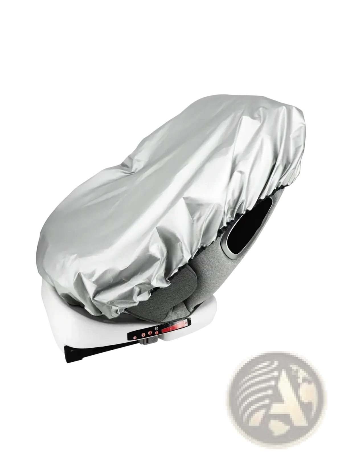 Silver reflective baby car seat sun shade cover made of uv protection material for safety and comfort