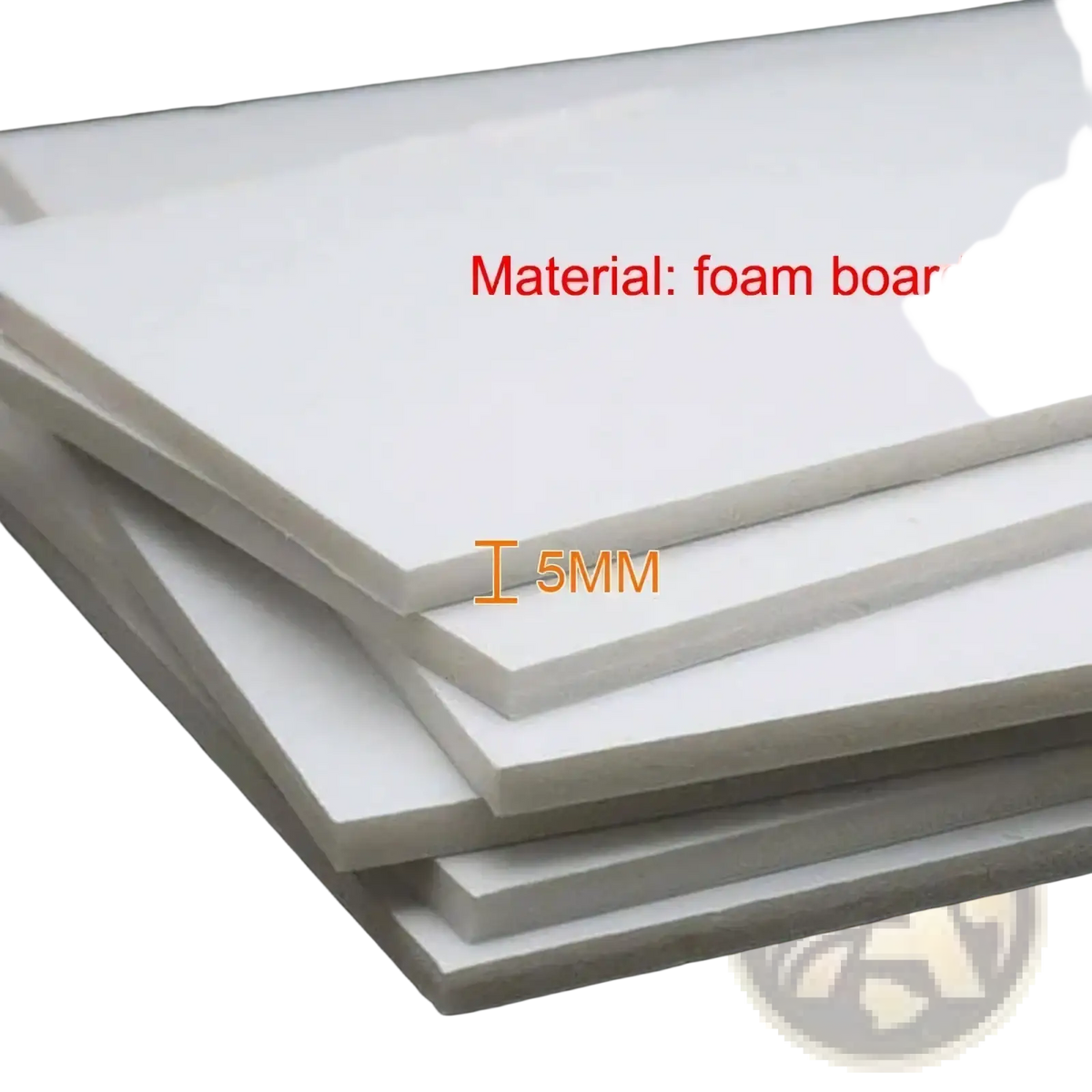 White 5mm thick foam board sheets stacked for baby letter boxes used in shower balloon decor