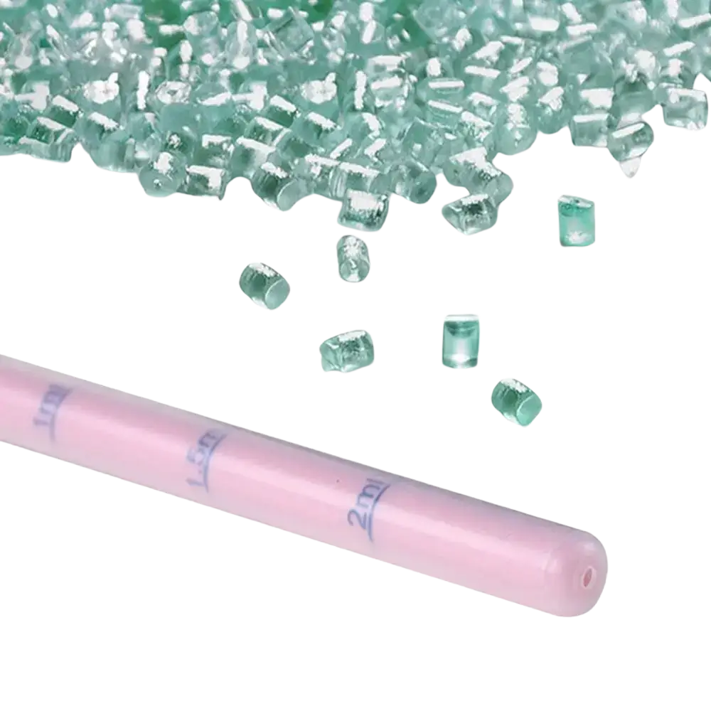 Pink graduated pipette with blue measurement markings for baby medicine dispenser dropper feeder use