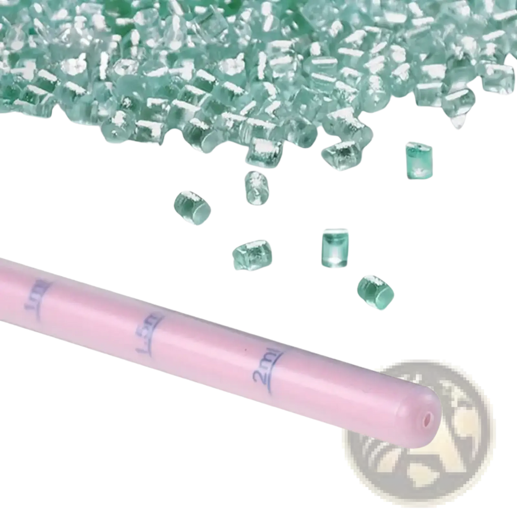 Pink graduated pipette with blue measurement markings for baby medicine dispenser dropper feeder use