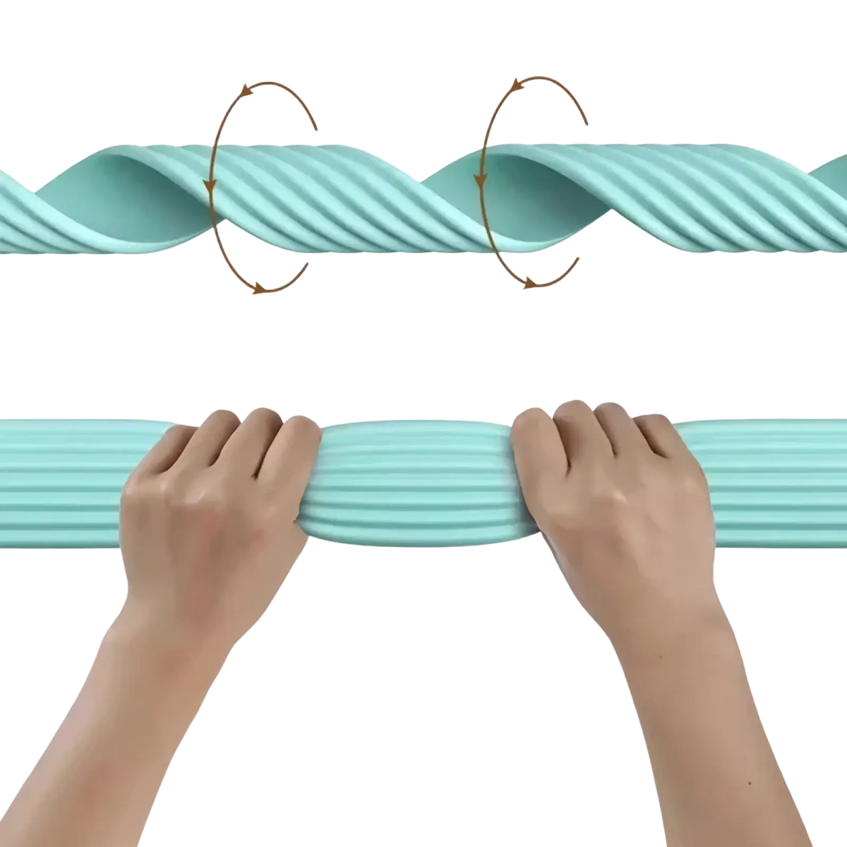 Baby safety edge protector strip 2m in light blue ribbed twisted design for cushioning sharp corners and edges