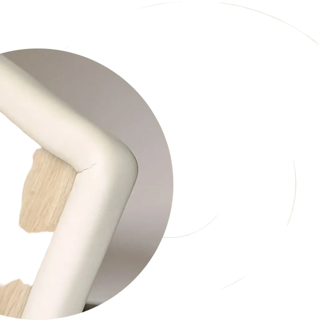 White padded baby safety table corner protector strip made of soft flexible material to safeguard furniture edges