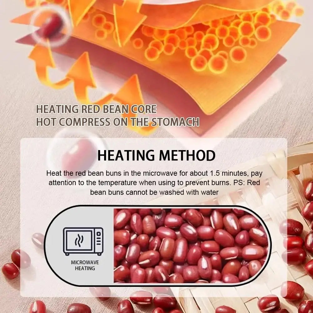 Red bean buns with a glossy plump appearance and deep reddish brown hue featured in baby sleep aid soothing palm pillow product