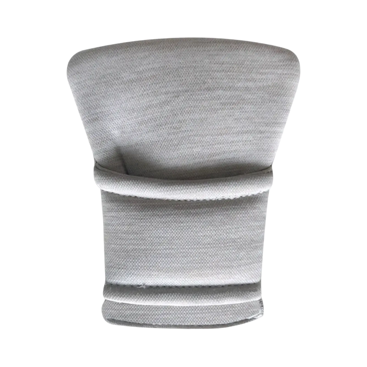 Gray textured fabric wrist support with contoured design for baby stroller safety harness pad and crotch cushion