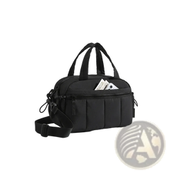 Bagsmart large black nylon crossbody shoulder bag with dual top handles and detachable adjustable strap