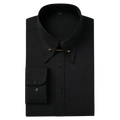 Bamboo fiber classic french cuff dress shirt for men with crisp collar and gold-colored collar bar pin