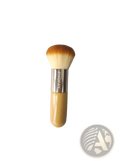 Phofav bamboo makeup brush with silver ferrule and soft beige to orange gradient bristles for precise application