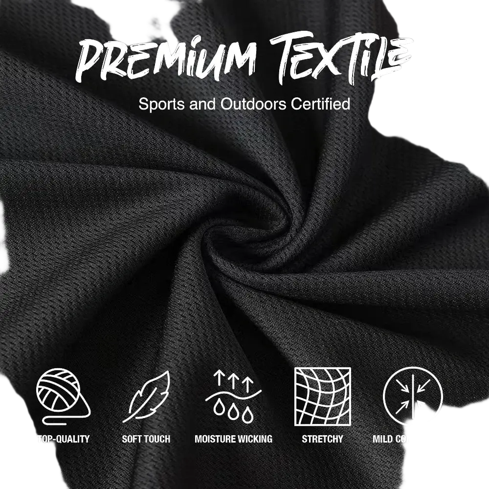Black Bandai Weregarurumon Digimon gym shorts featuring premium textured breathable mesh fabric