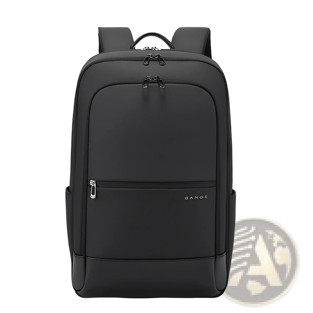 Black bange laptop backpack with sleek minimalist design and durable oxford fabric construction