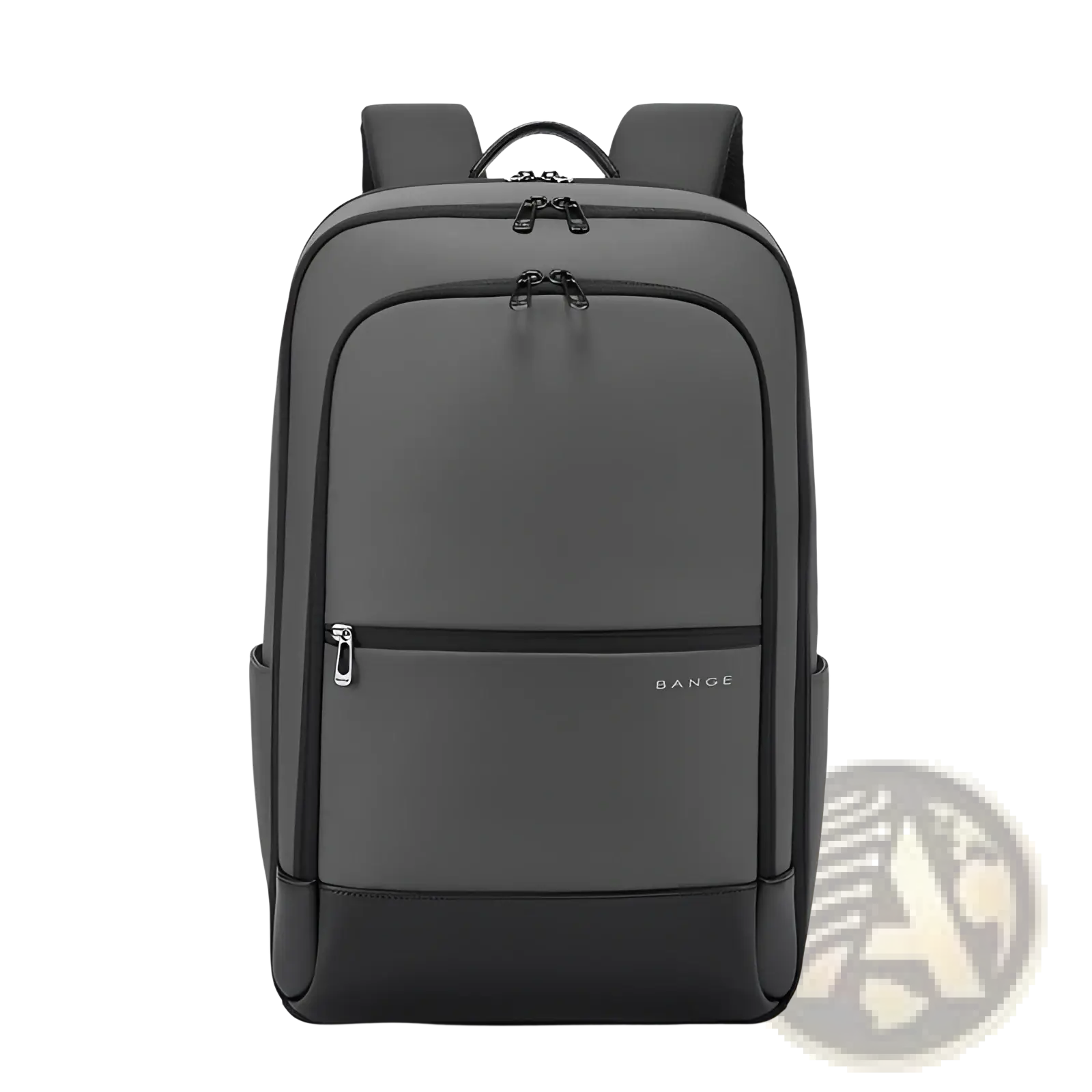 Dark gray and black bange laptop backpack made of minimalist oxford fabric with sleek modern design 20-35l capacity