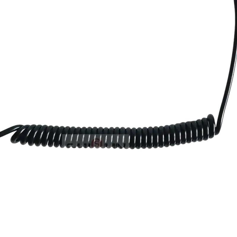 Black coiled spring cable of baofeng walkie talkie 12v car charger model for efficient in-vehicle charging