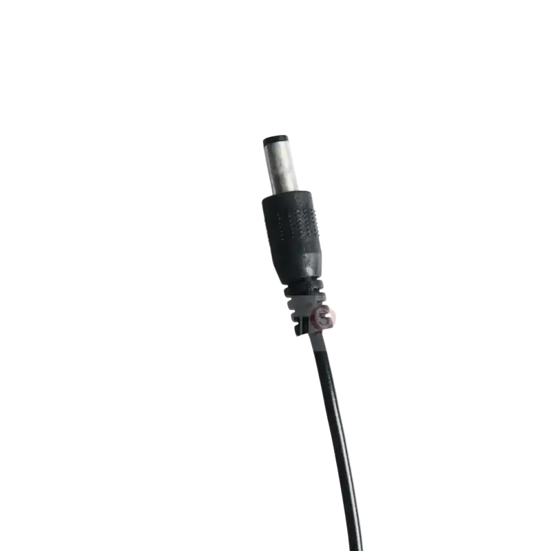 Baofeng walkie talkie car charger cable with black textured grip and metallic cylindrical plug for 12v charger model