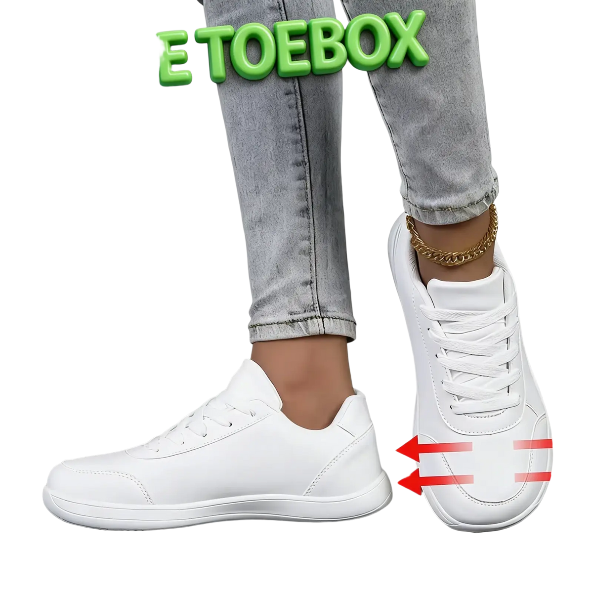 White barefoot leather walking shoes for women with a wide toebox design and sleek leather-like upper