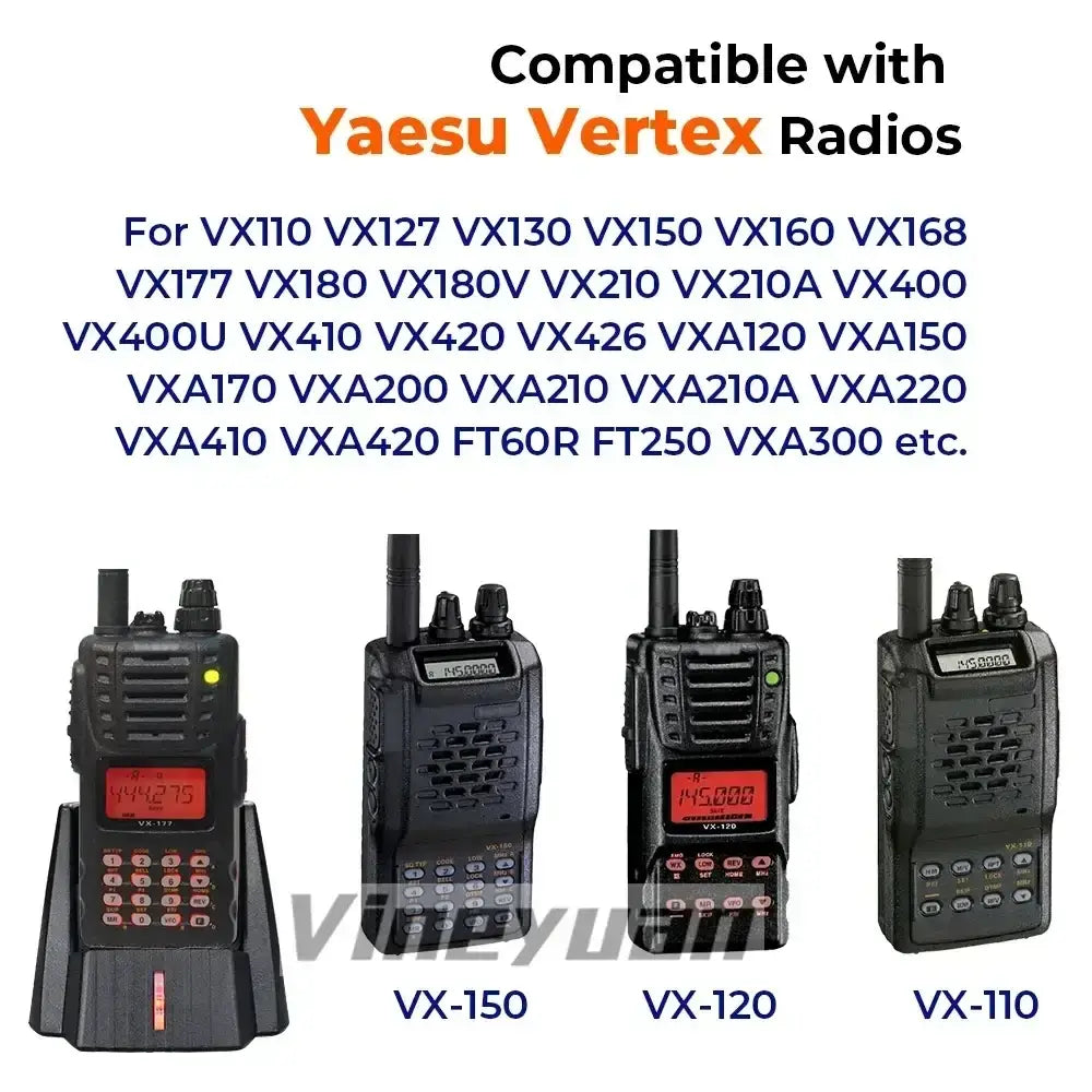 Black plastic battery charger for vertex standard radio with black yaesu vertex vx-150 two-way radio display keypad