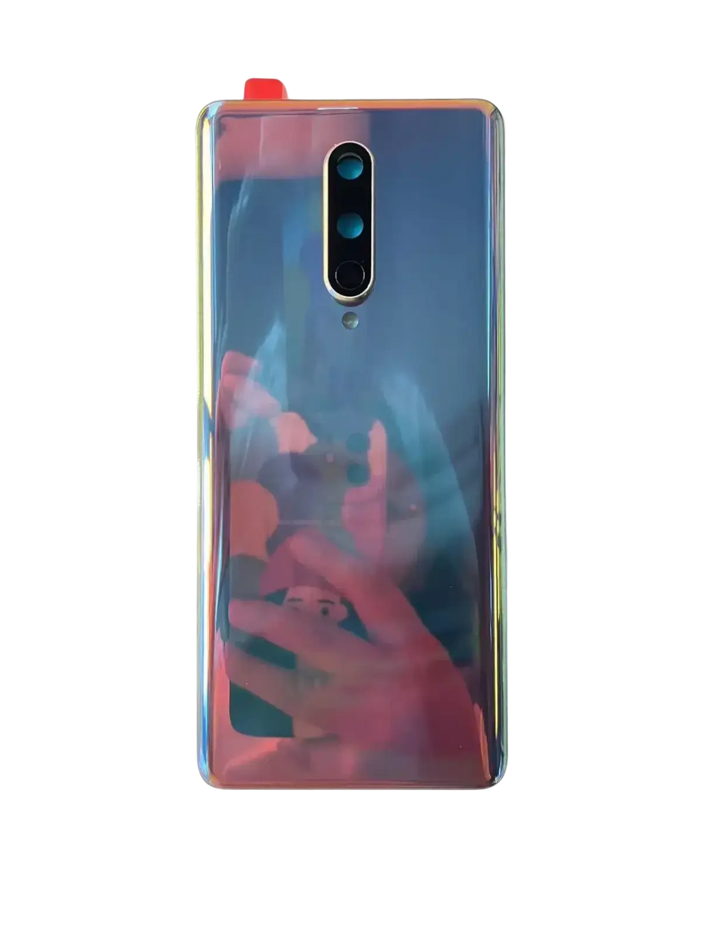 Translucent iridescent hard gorilla glass battery cover hard for oneplus 8 back side with vertical triple-camera module