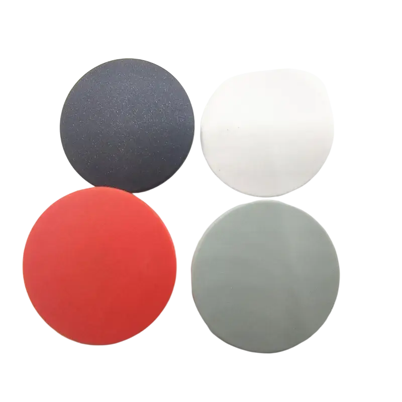 Four circular foam pads in black white red and gray designed as battery cover components for nothing cmf phone 2 pro housing
