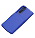 Blue battery cover power bank case for oppo find x2 pro showing the back side with durable protective features