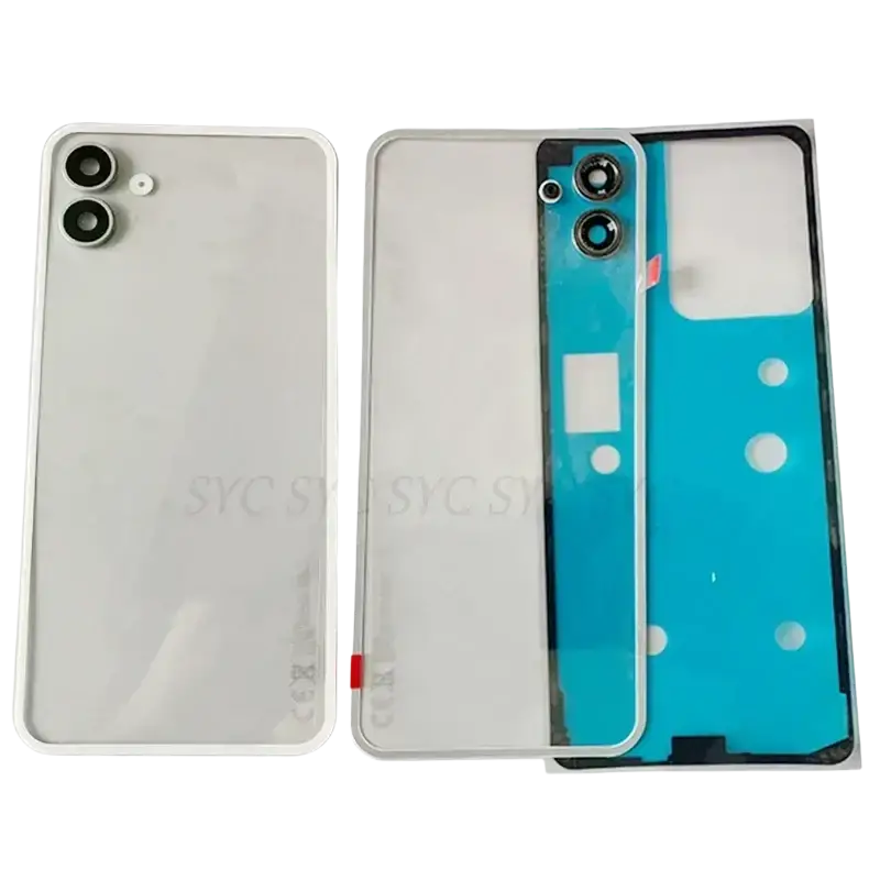 Transparent battery cover repair for Nothing Phone 1 with dual-camera cutouts and visible adhesive backing on back panel