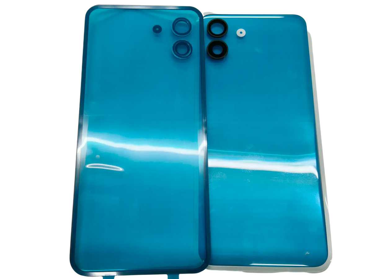 Vibrant blue glossy battery cover back side with dual-camera for nothing phone 1 door housing case repair