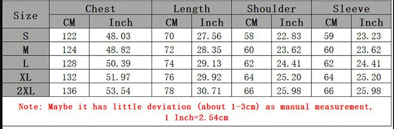 Guide des tailles pour le bonnet cagoule à graphisme de flamme, veste zippée à capuche, indiquant les mesures des vêtements pour femmes en centimètres et en pouces, du S au 2XL.