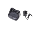 Black plastic bc-193 li-ion dock charger base with matching power adapter for icom bp-265 li-ion battery charging