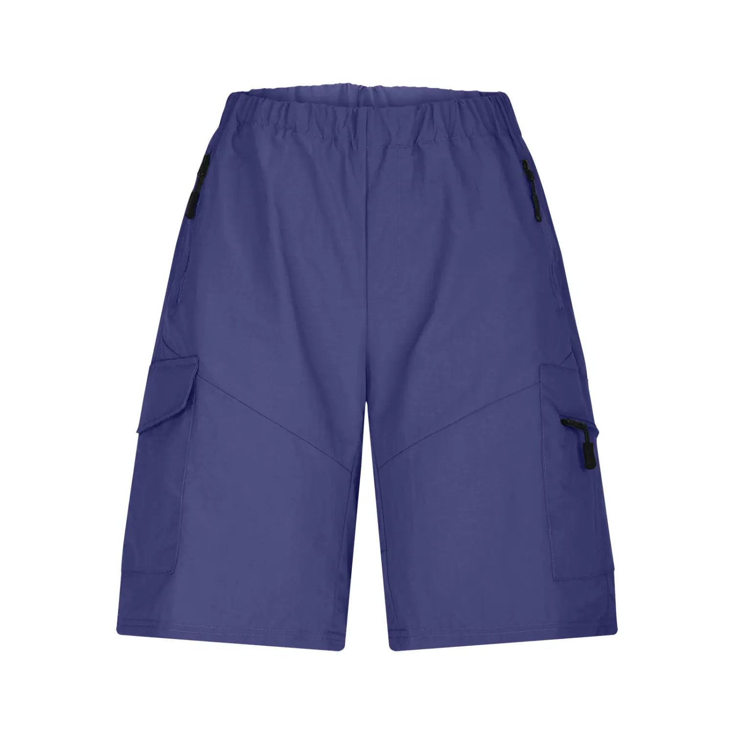 Short cargo athlétique pour hommes à jambe droite avec poches à fermeture éclair