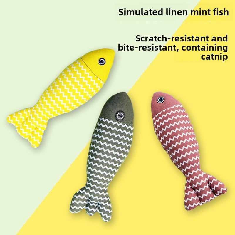 Catnip Fish Toy for Cats of All Ages 3 Colors